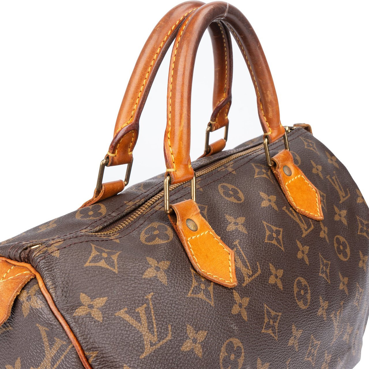 Louis Vuitton Louis Vuitton Canvas Monogram Speedy 30 Handbag Bruin