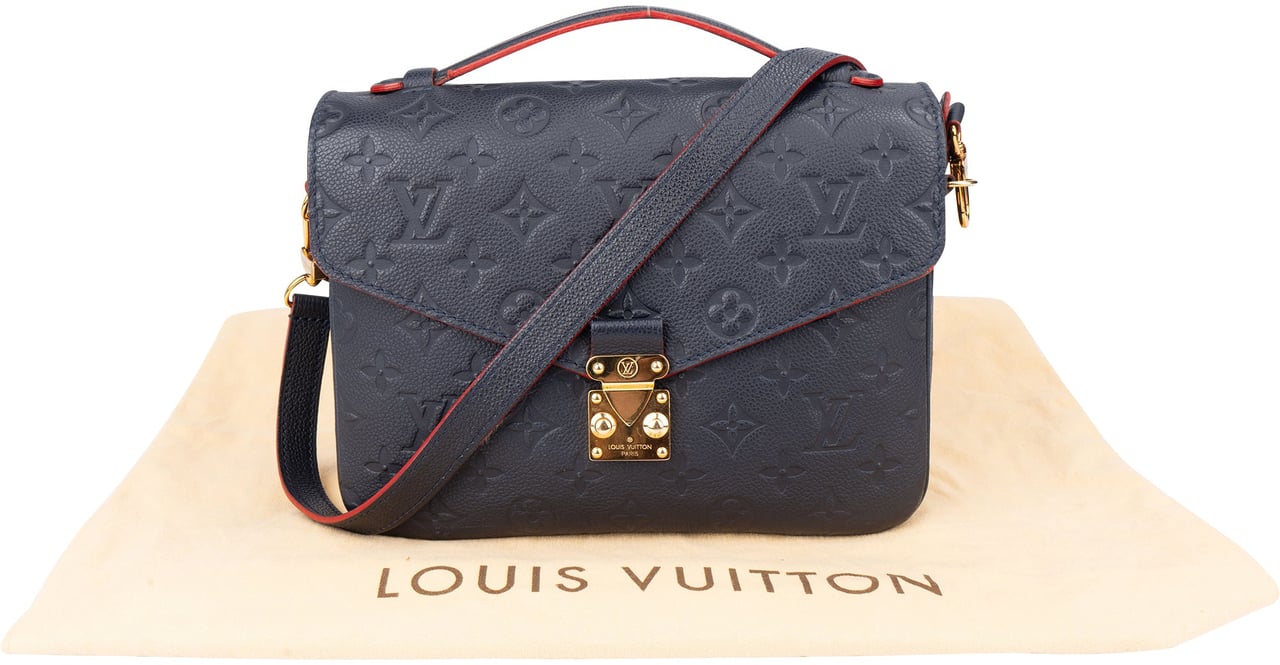 Louis Vuitton Louis Vuitton Leather Empreinte Monogram Metis Handbag Blauw
