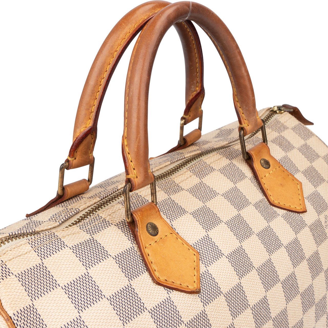 Louis Vuitton Damier Azur Monogram Speedy 30 Handbag Wit
