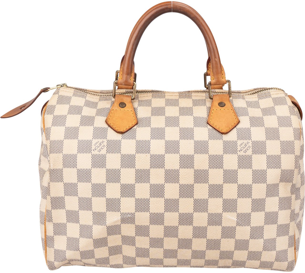 Louis Vuitton Damier Azur Monogram Speedy 30 Handbag Wit