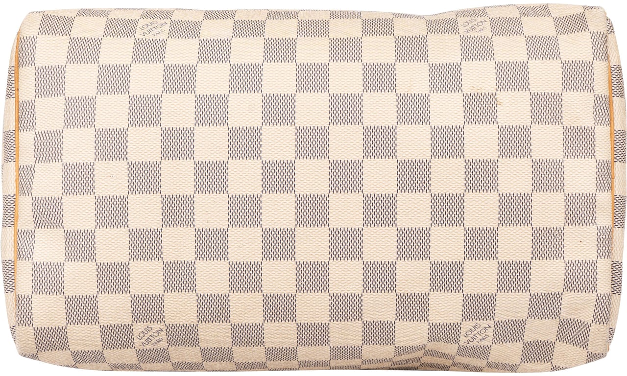 Louis Vuitton Louis Vuitton Damier Azur Monogram Speedy 30 Handbag Wit