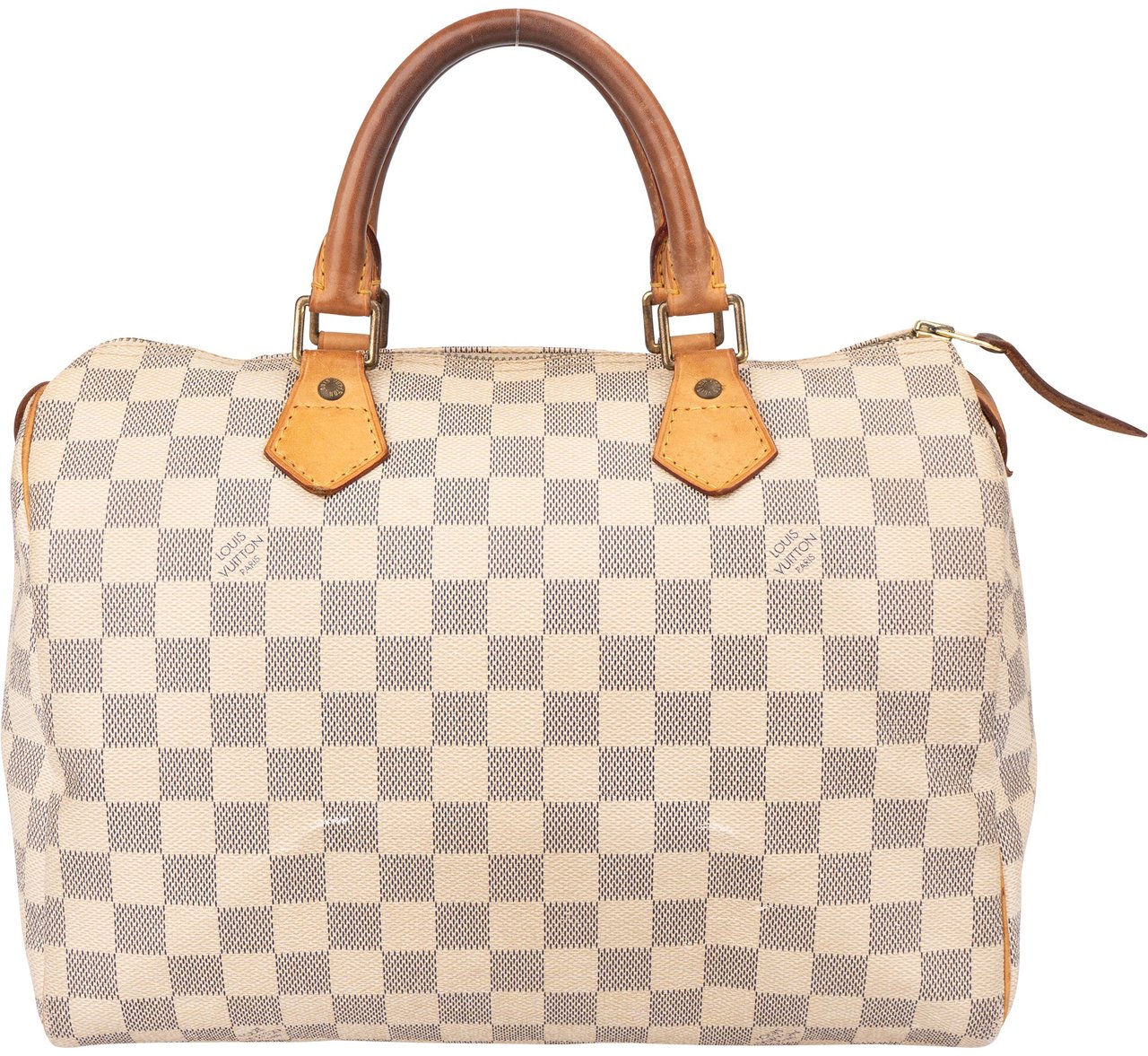 Louis Vuitton Damier Azur Monogram Speedy 30 Handbag Wit