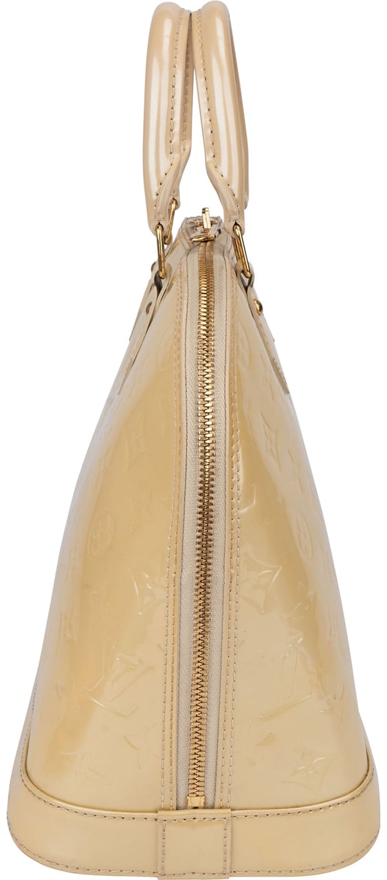 Louis Vuitton Louis Vuitton Vernis Monogram Alma PM Handbag Geel