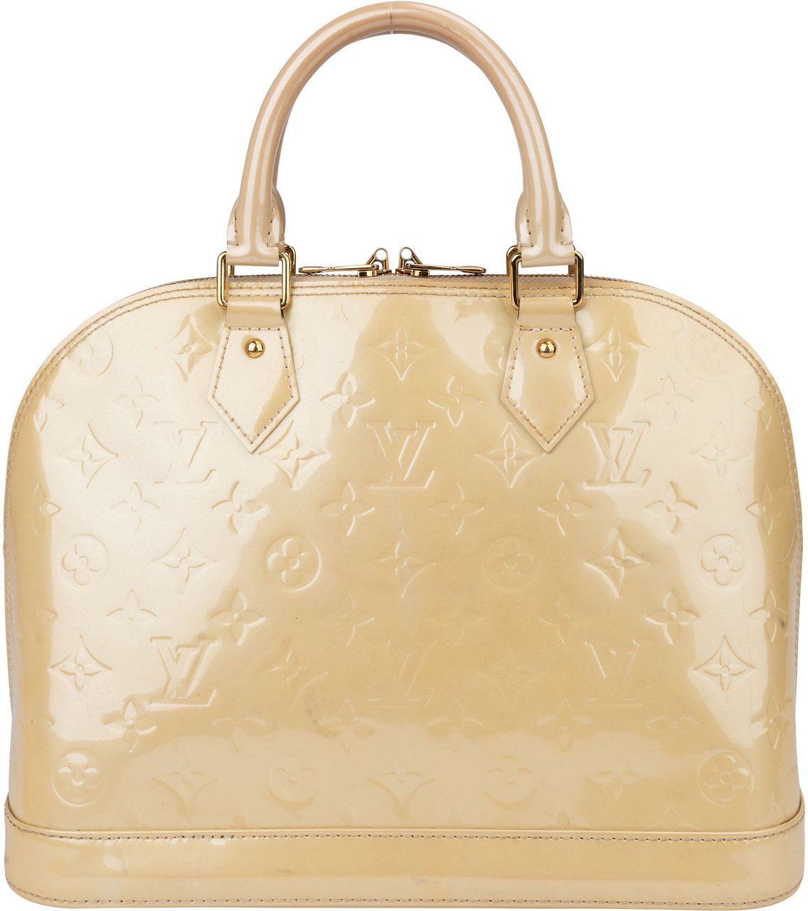Louis Vuitton Louis Vuitton Vernis Monogram Alma PM Handbag Geel