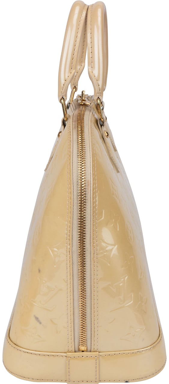 Louis Vuitton Louis Vuitton Vernis Monogram Alma PM Handbag Geel