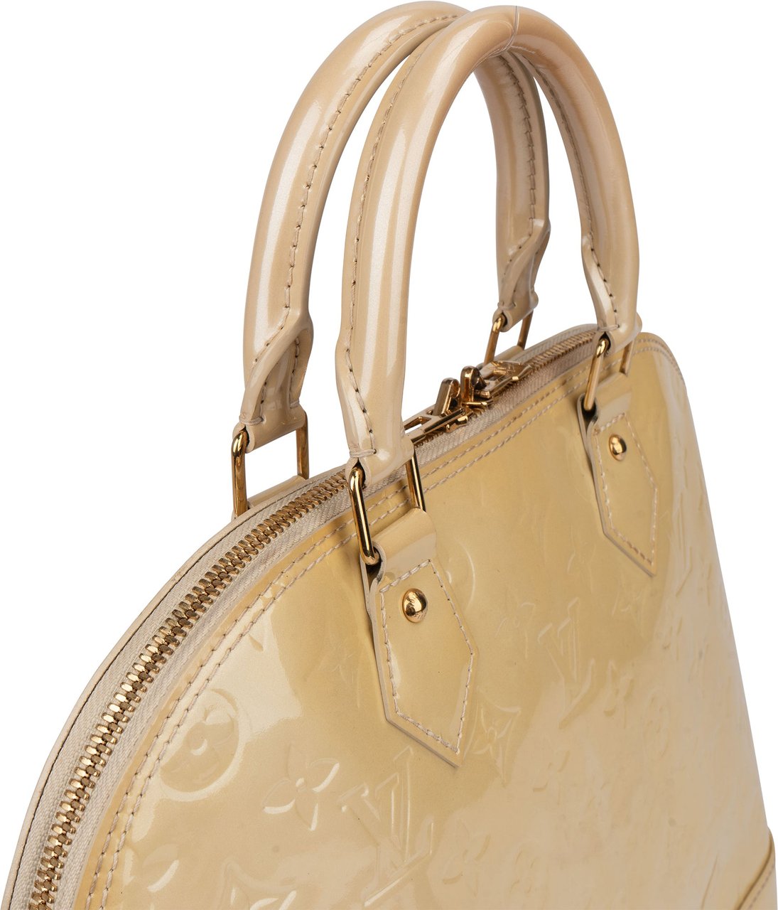 Louis Vuitton Louis Vuitton Vernis Monogram Alma PM Handbag Geel