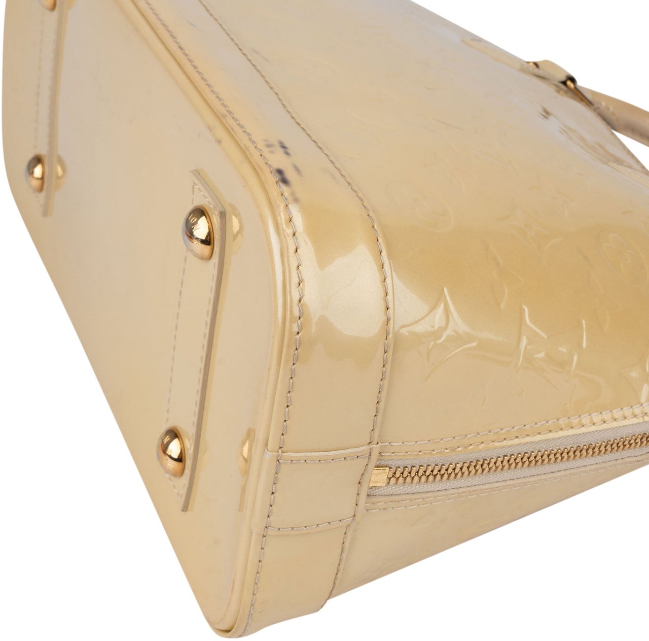 Louis Vuitton Louis Vuitton Vernis Monogram Alma PM Handbag Geel