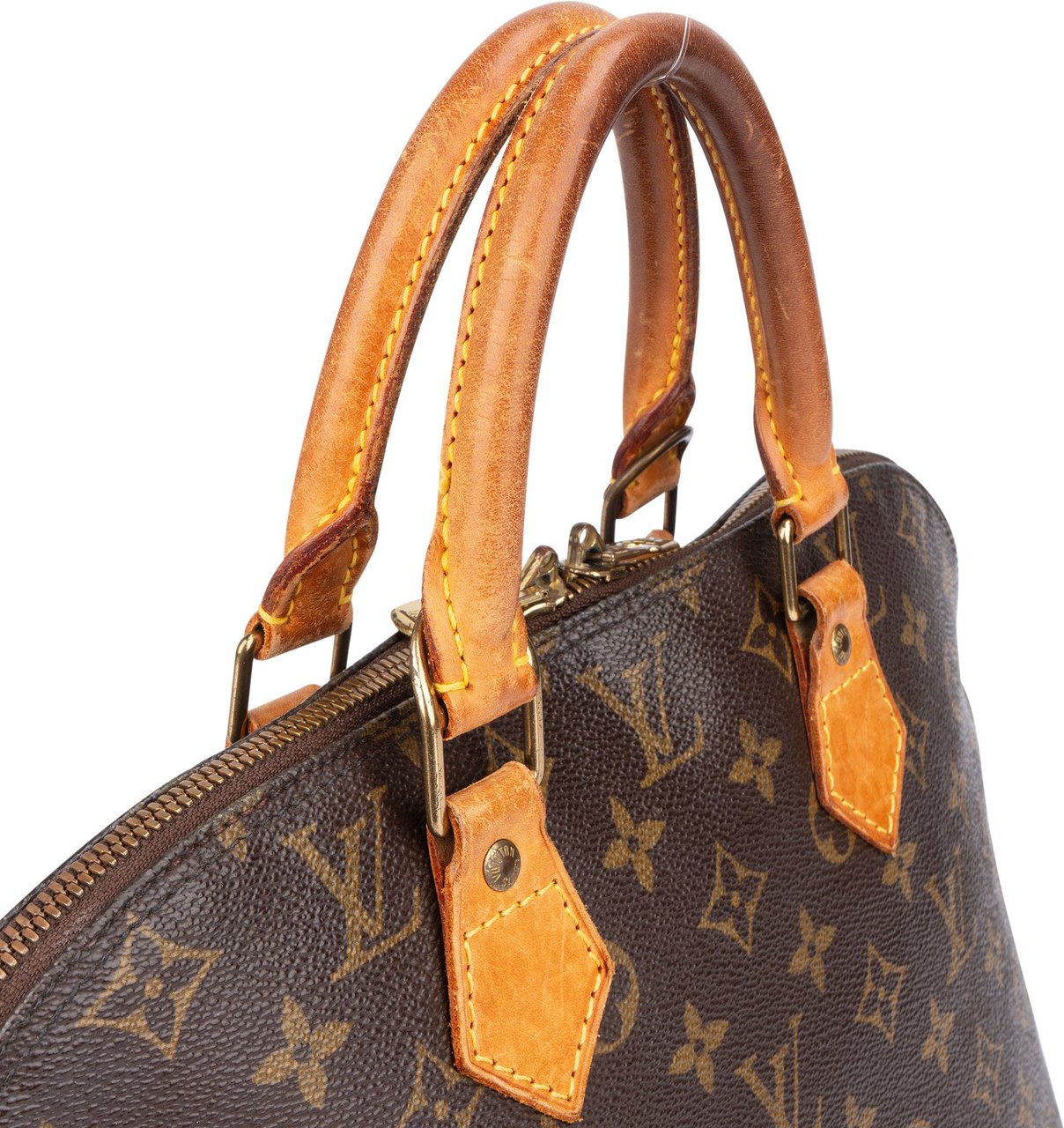 Louis Vuitton Louis Vuitton Canvas Monogram Alma PM Handbag Bruin