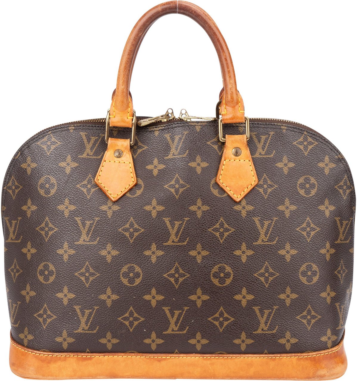Louis Vuitton Louis Vuitton Canvas Monogram Alma PM Handbag Bruin