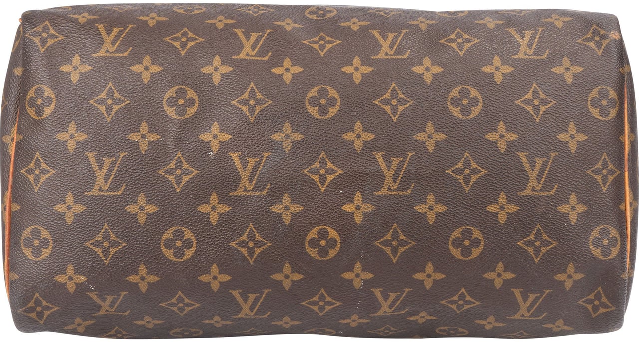 Louis Vuitton Louis Vuitton Canvas Monogram Speedy 35 Handbag Bruin