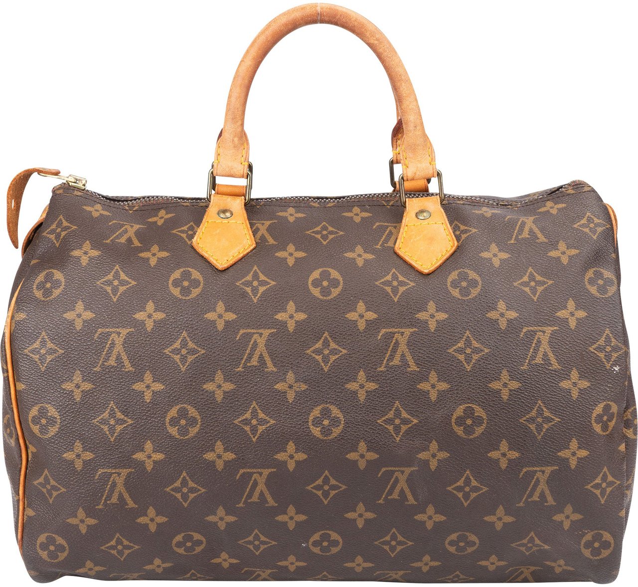 Louis Vuitton Louis Vuitton Canvas Monogram Speedy 35 Handbag Bruin
