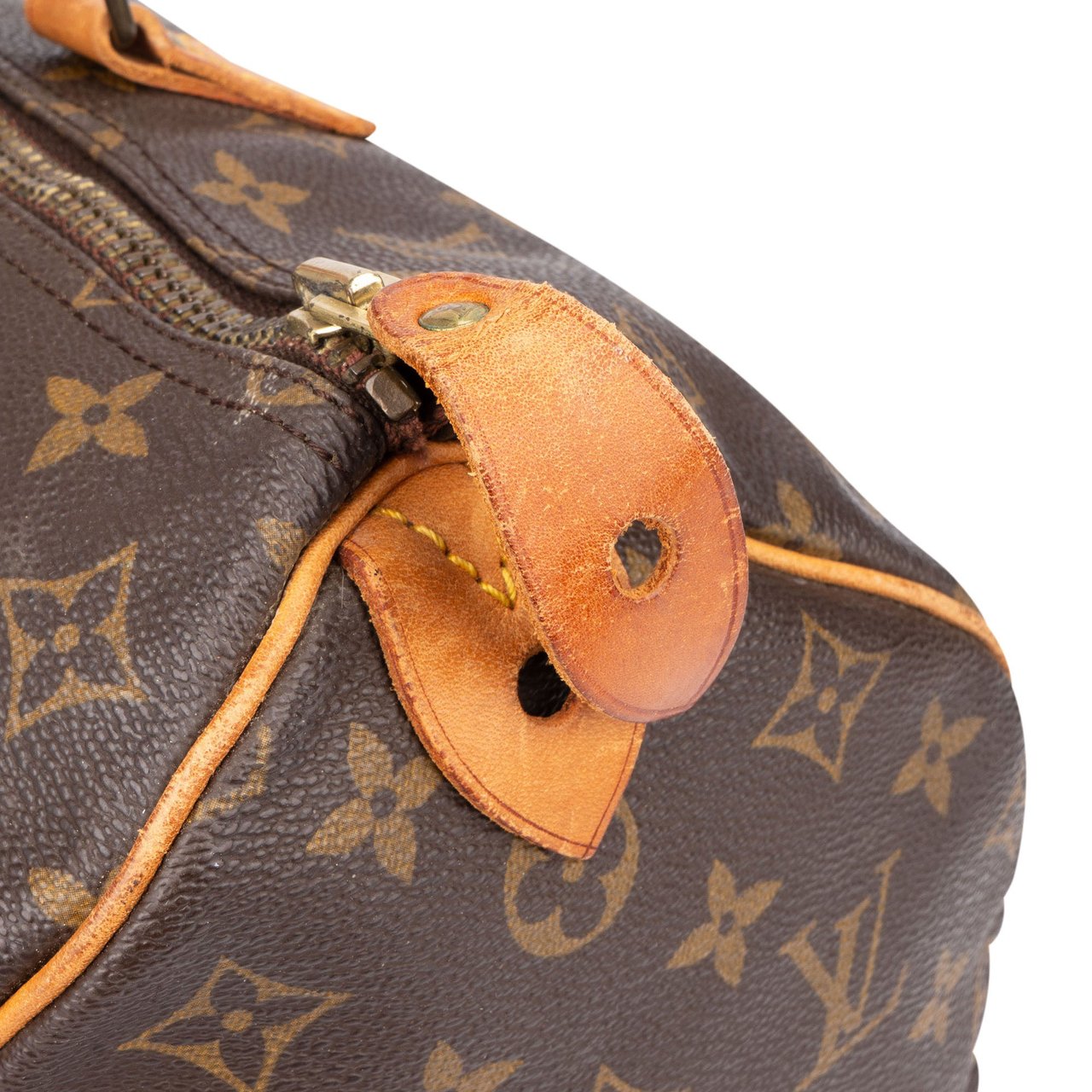 Louis Vuitton Louis Vuitton Canvas Monogram Speedy 35 Handbag Bruin