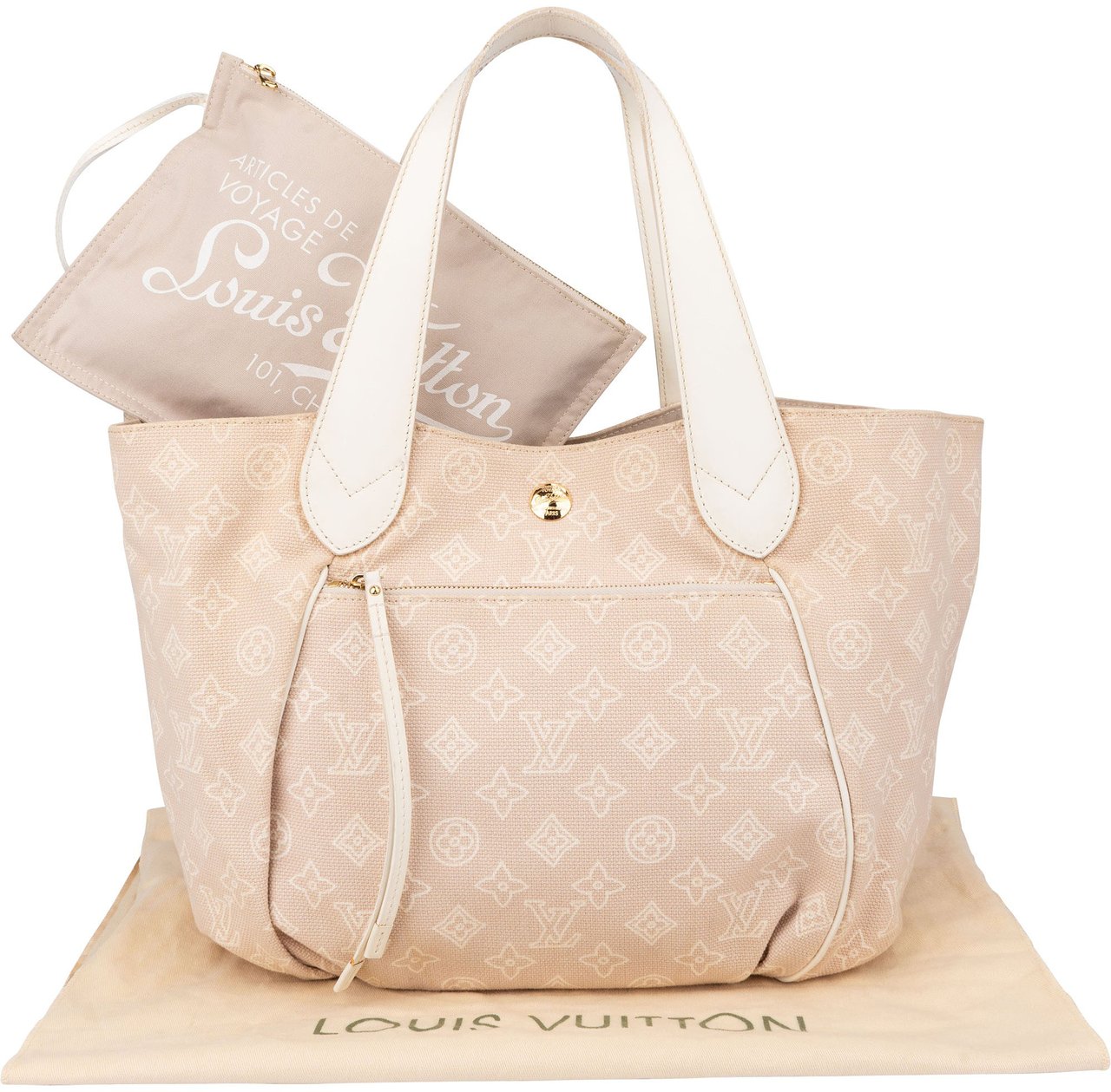 Louis Vuitton Louis Vuitton Cabas Ipanema PM Handbag Beige