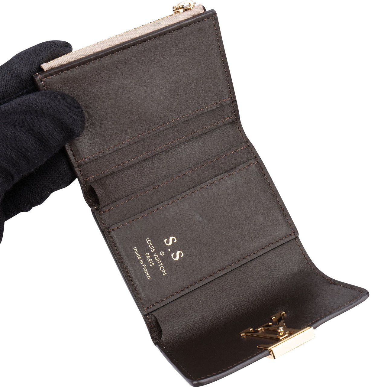 Louis Vuitton Louis Vuitton Taurillon Leather Mini Capucines Wallet Beige