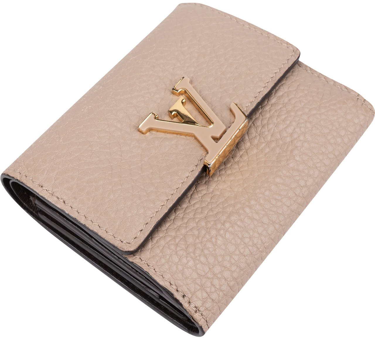 Louis Vuitton Louis Vuitton Taurillon Leather Mini Capucines Wallet Beige