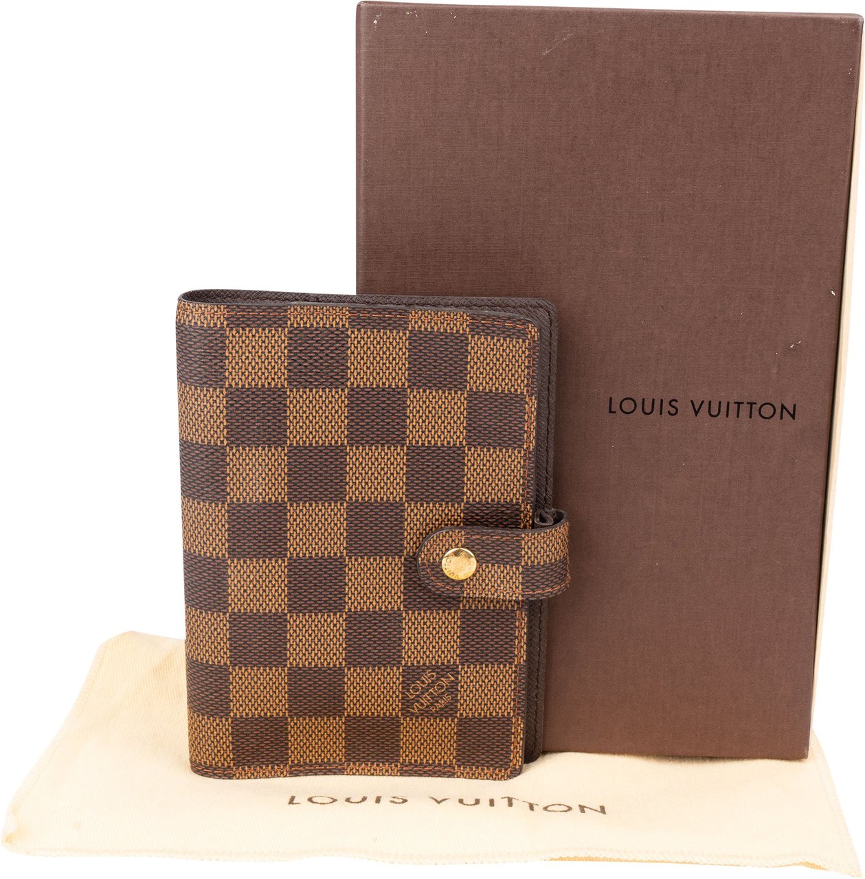 Louis Vuitton Louis Vuitton Damier Ebene Monogram Agenda PM Bruin