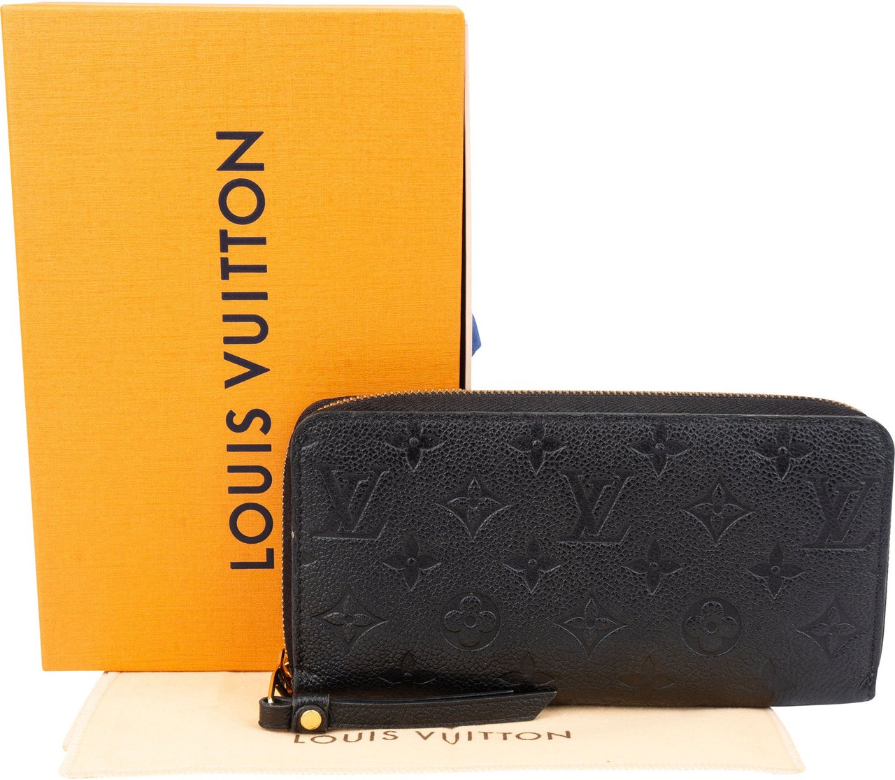 Louis Vuitton Louis Vuitton Leather Empreinte Monogram Zippy Wallet Zwart