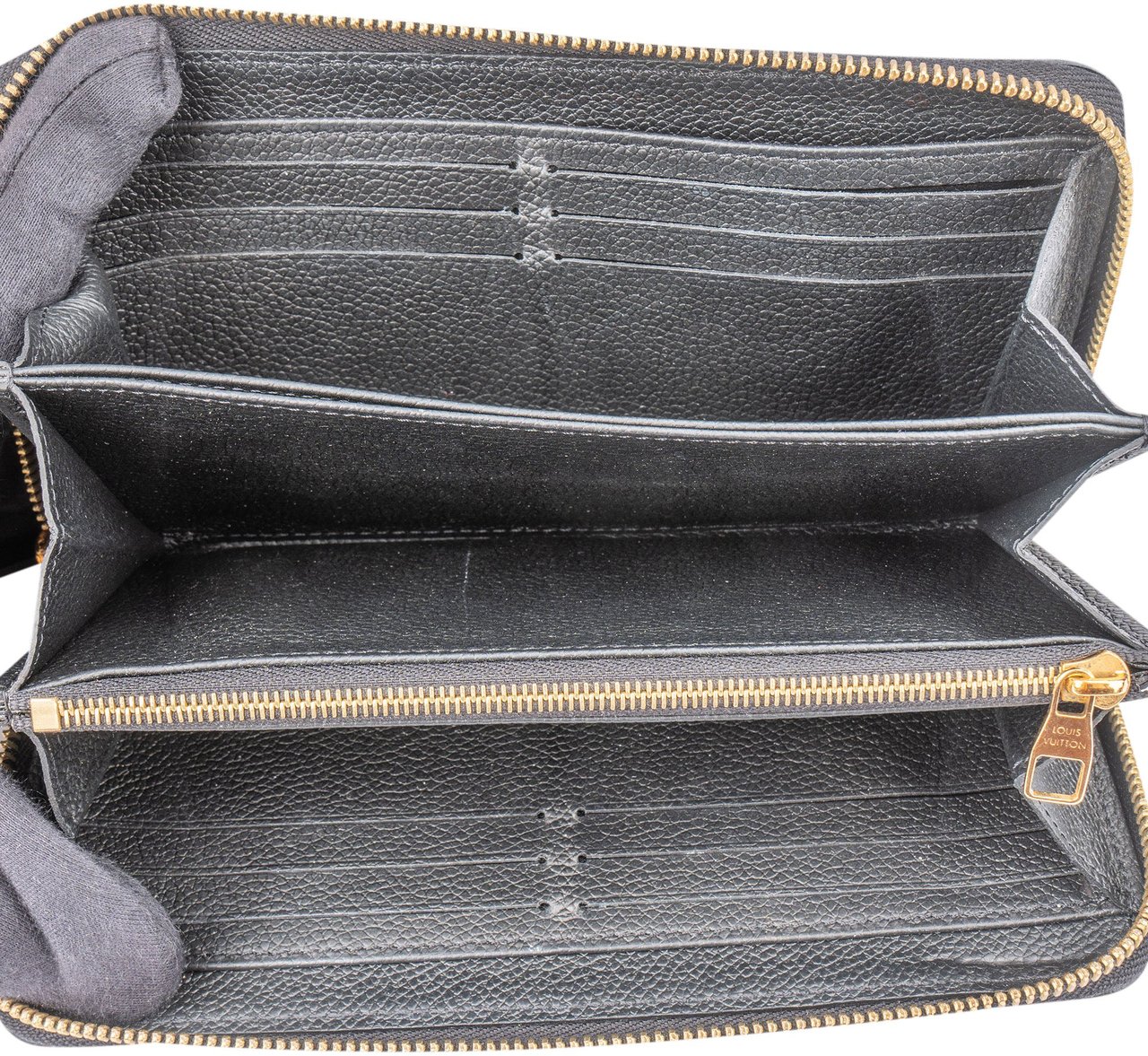 Louis Vuitton Louis Vuitton Leather Empreinte Monogram Zippy Wallet Zwart