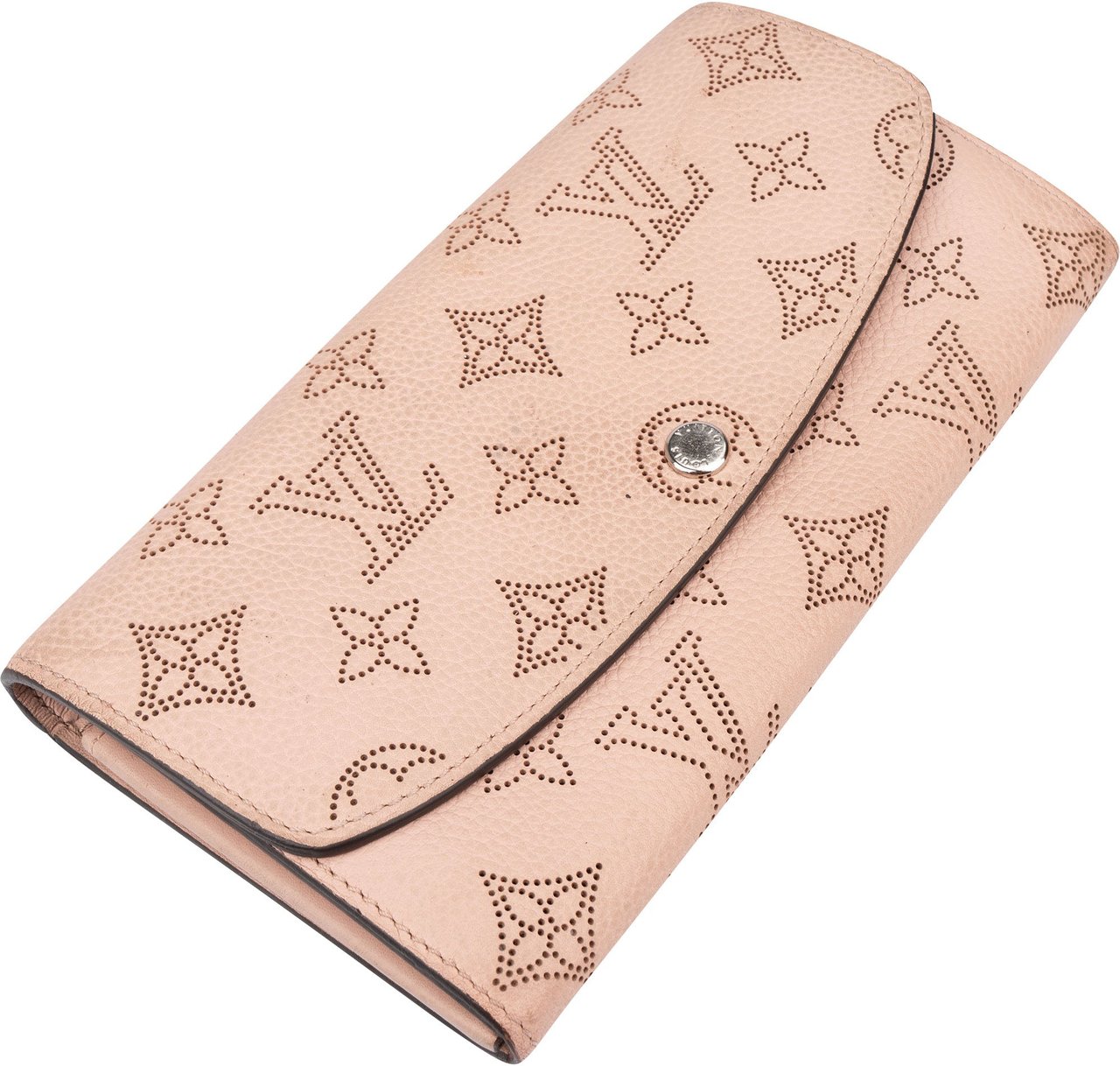 Louis Vuitton Louis Vuitton Pink Leather Mahina Wallet Roze