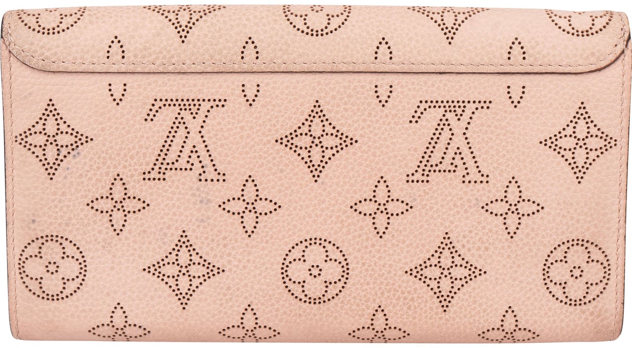 Louis Vuitton Louis Vuitton Pink Leather Mahina Wallet Roze