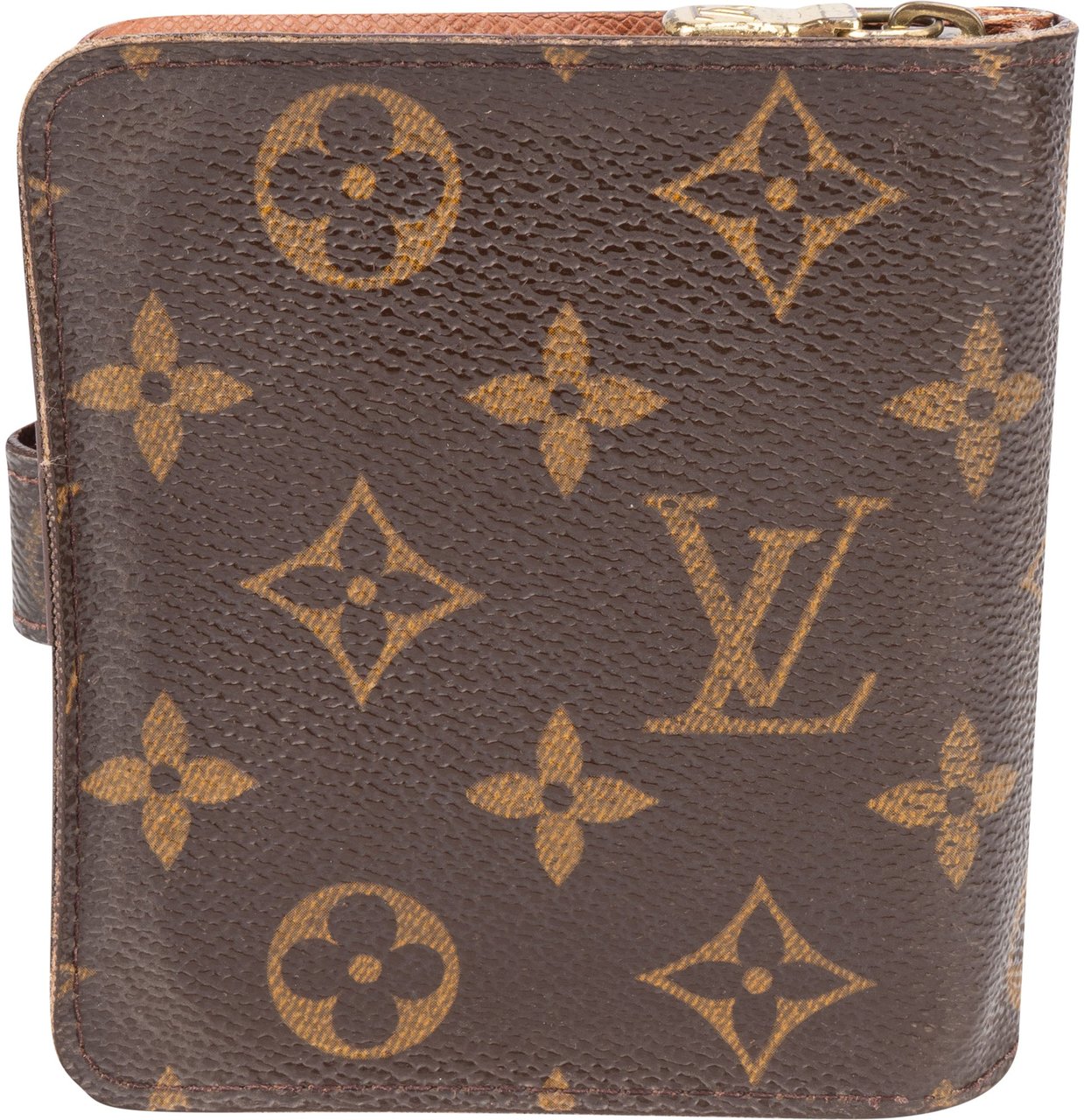 Louis Vuitton Louis Vuitton Canvas Monogram Clip Wallet Bruin