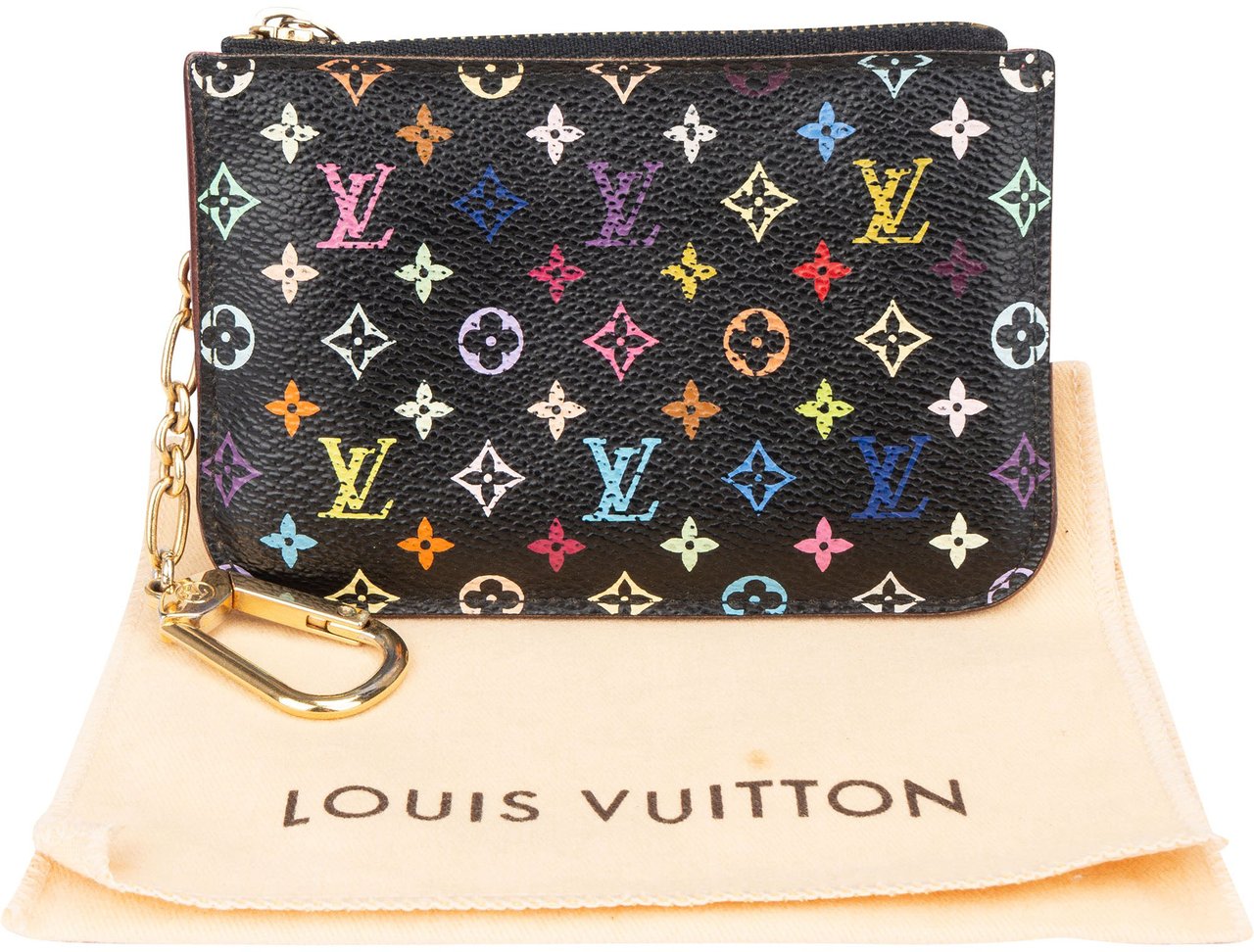Louis Vuitton Louis Vuitton Murakami Multicolor Key Pouch Zwart