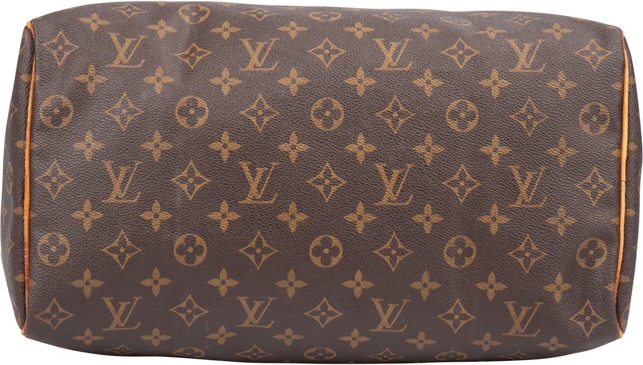 Louis Vuitton Louis Vuitton Canvas Monogram Speedy 35 Handbag Bruin