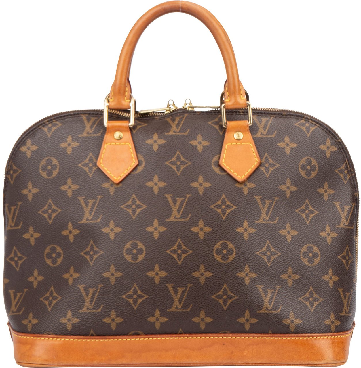 Louis Vuitton Louis Vuitton Canvas Monogram Alma PM Handbag Bruin