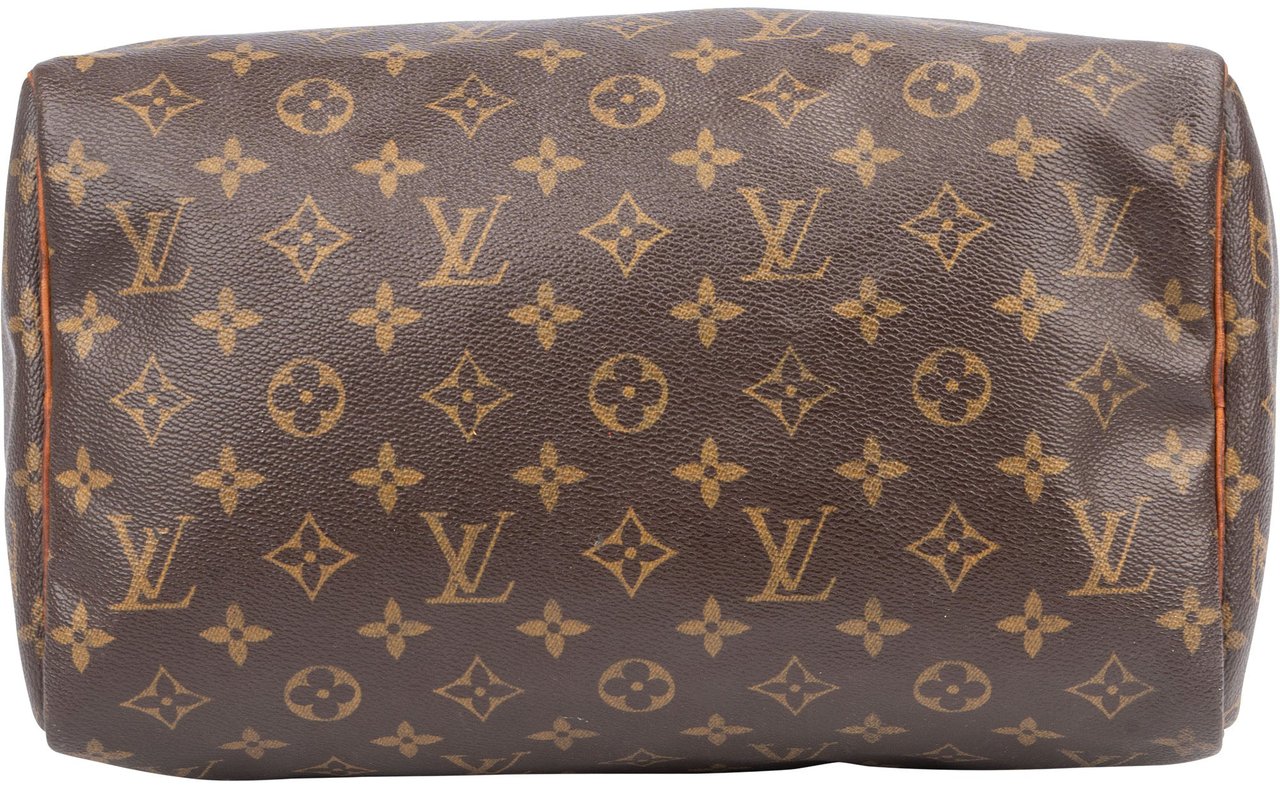 Louis Vuitton Louis Vuitton Canvas Monogram Speedy 30 Handbag Bruin
