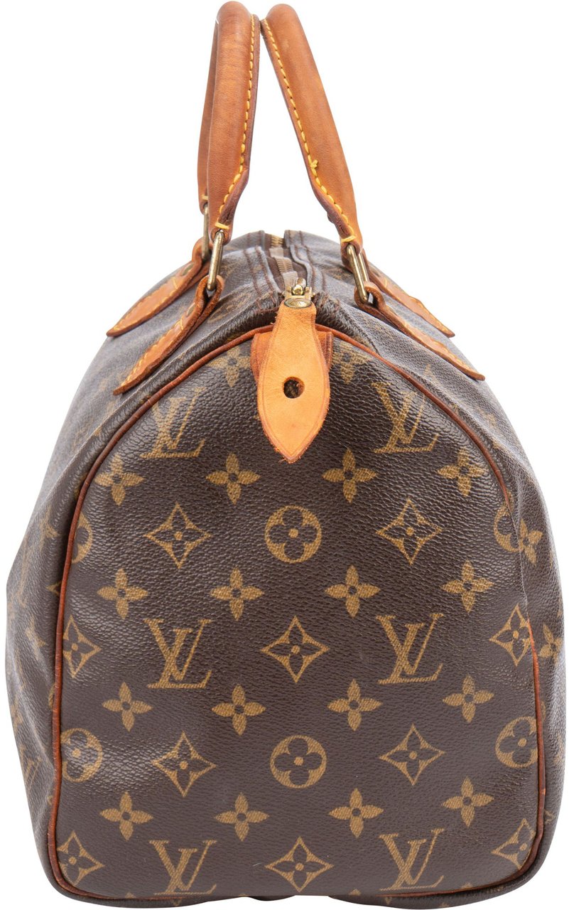 Louis Vuitton Louis Vuitton Canvas Monogram Speedy 30 Handbag Bruin