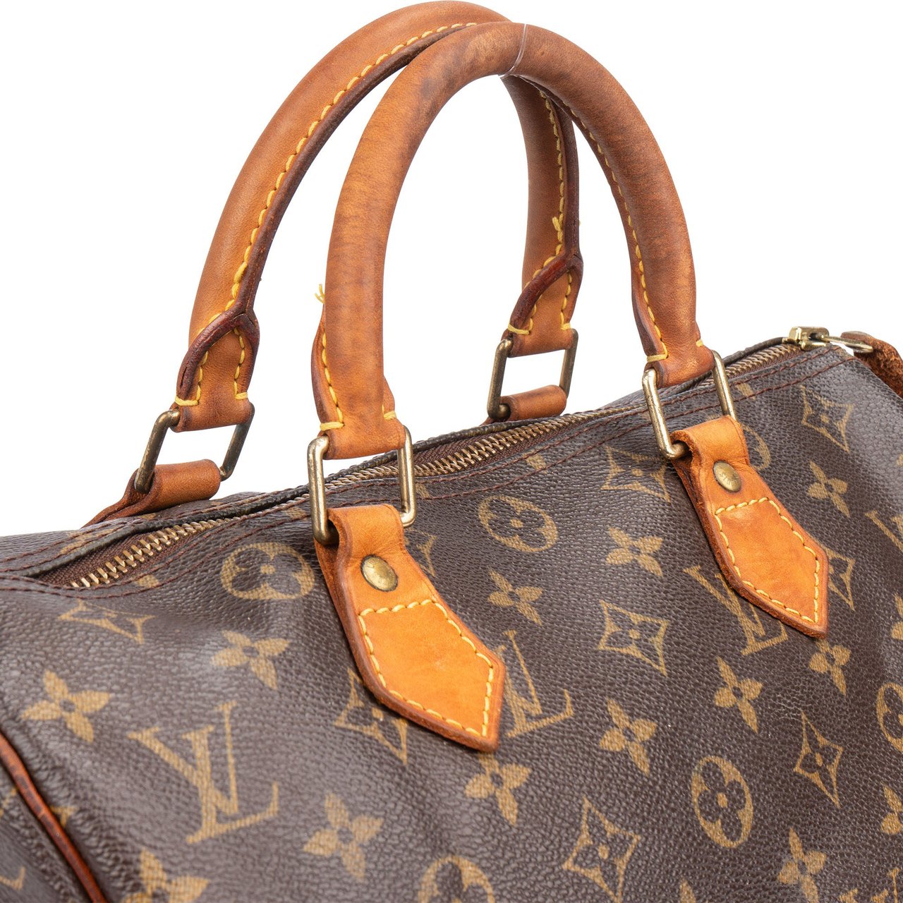 Louis Vuitton Louis Vuitton Canvas Monogram Speedy 30 Handbag Bruin