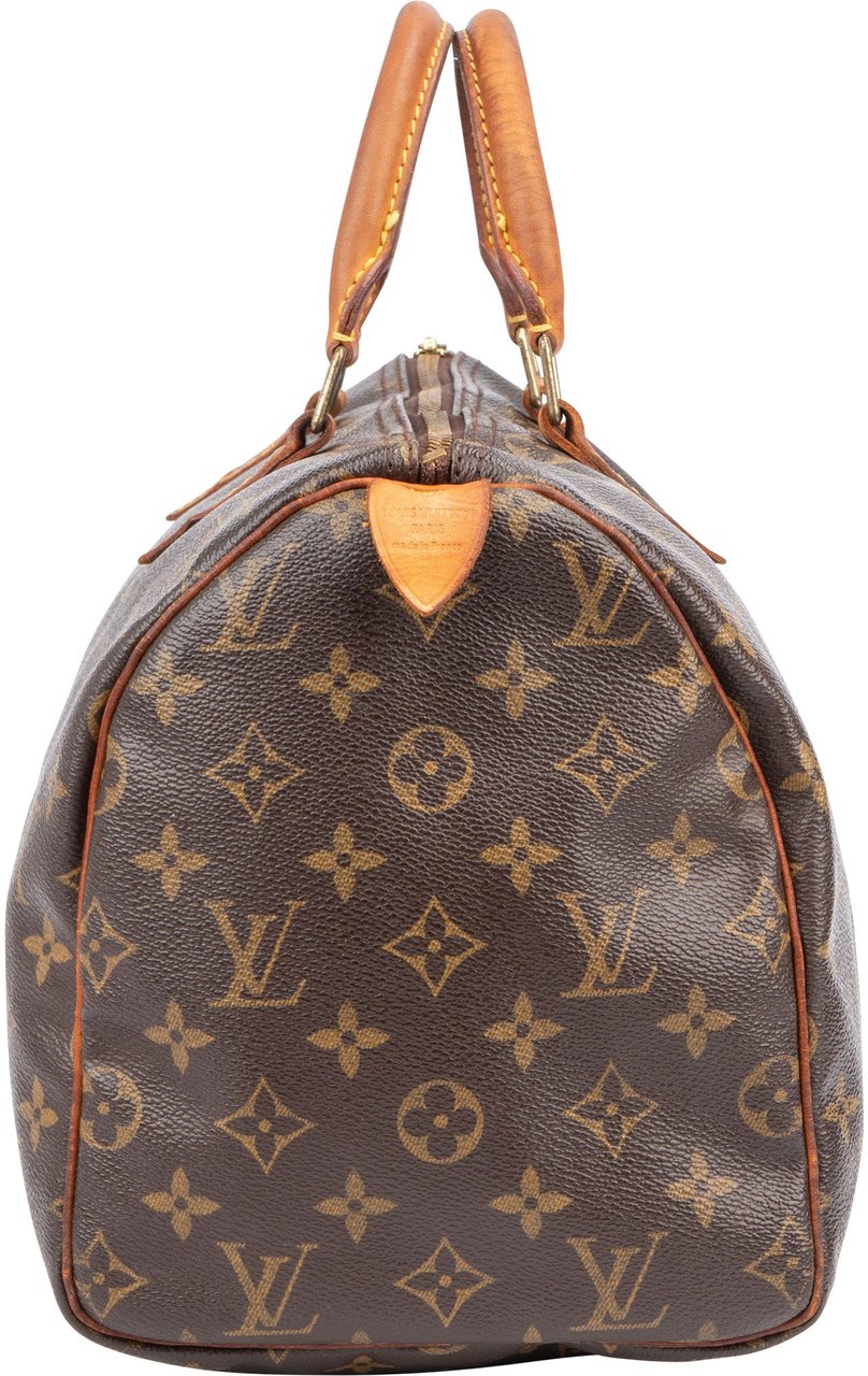 Louis Vuitton Louis Vuitton Canvas Monogram Speedy 30 Handbag Bruin
