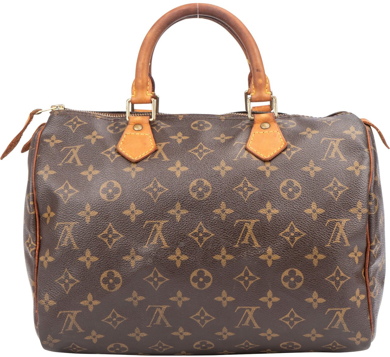 Louis Vuitton Louis Vuitton Canvas Monogram Speedy 30 Handbag Bruin