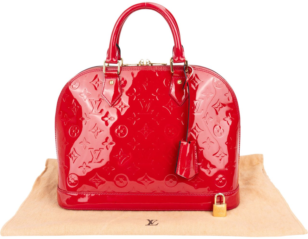 Louis Vuitton Louis Vuitton Vernis Monogram Alma PM Handbag Rood
