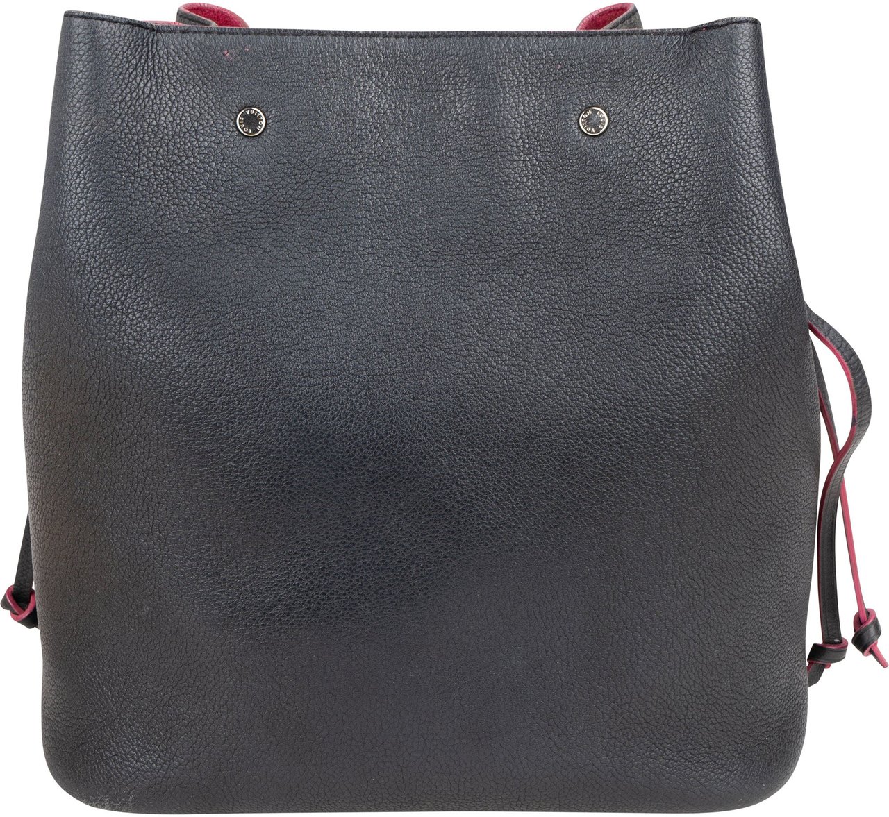Louis Vuitton Black Leather Lockme Bucket Shoulder Bag Zwart