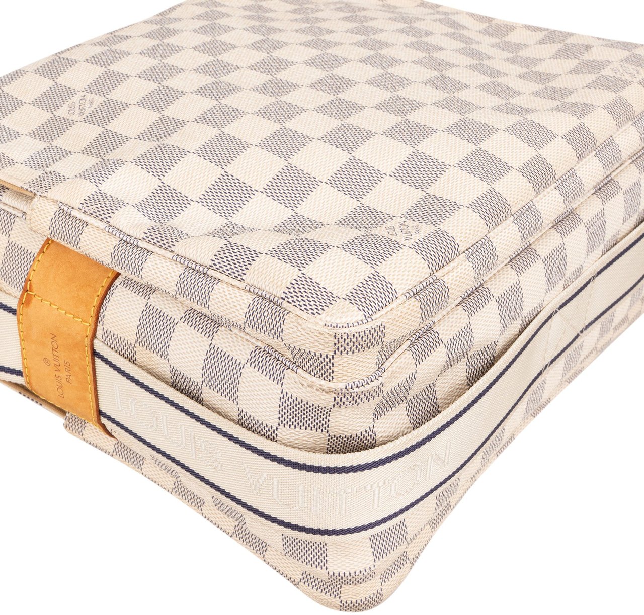 Louis Vuitton Louis Vuitton Damier Azur Monogram Naviglio Crossbody Bag Wit
