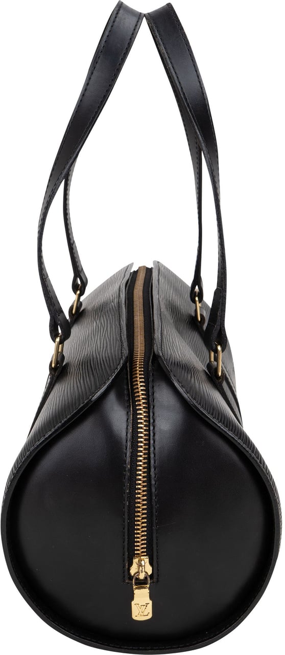 Louis Vuitton Louis Vuitton Noir Epi Leather Soufflot Handbag Zwart