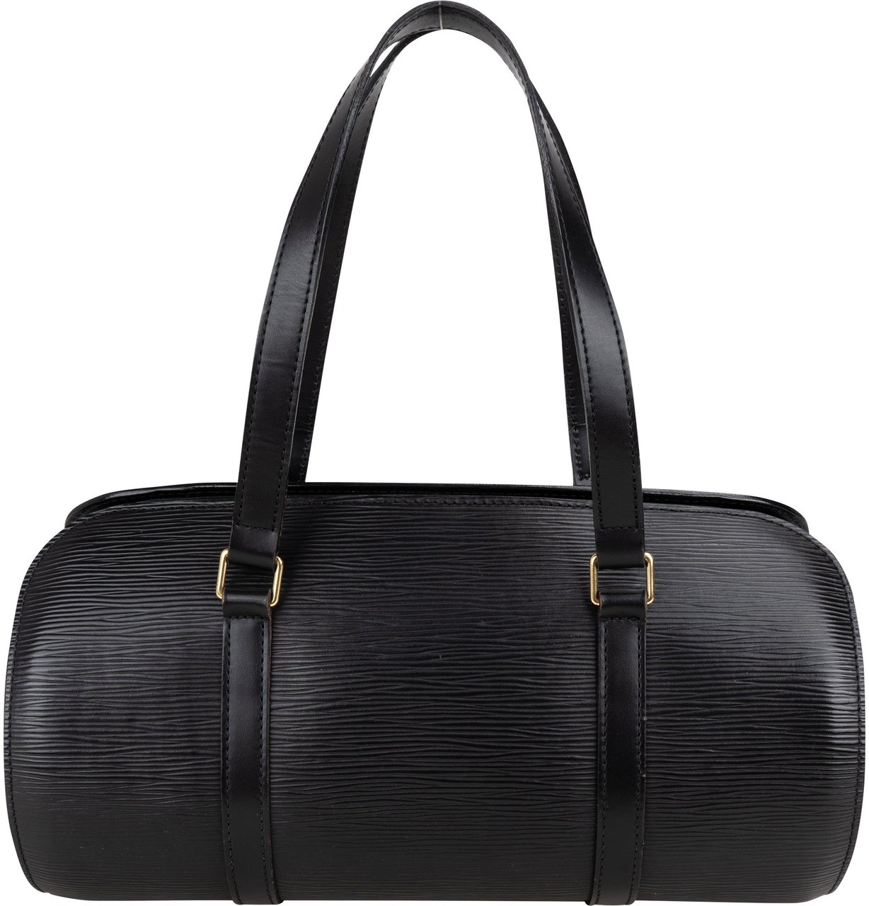 Louis Vuitton Louis Vuitton Noir Epi Leather Soufflot Handbag Zwart