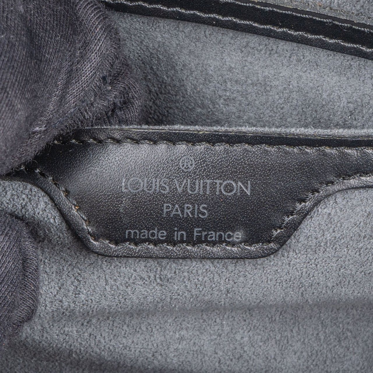 Louis Vuitton Louis Vuitton Noir Epi Leather Soufflot Handbag Zwart