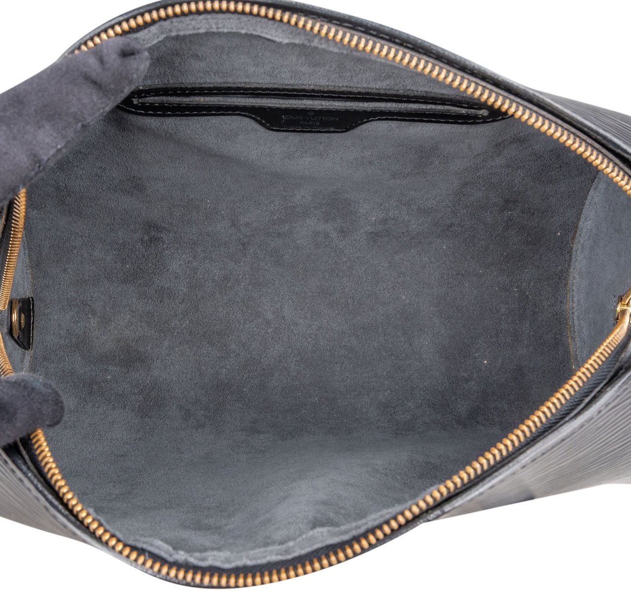 Louis Vuitton Louis Vuitton Noir Epi Leather Soufflot Handbag Zwart
