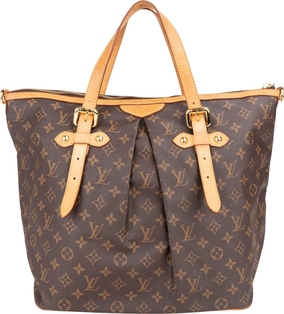 Louis Vuitton Louis Vuitton Canvas Monogram Palermo GM Handbag Bruin