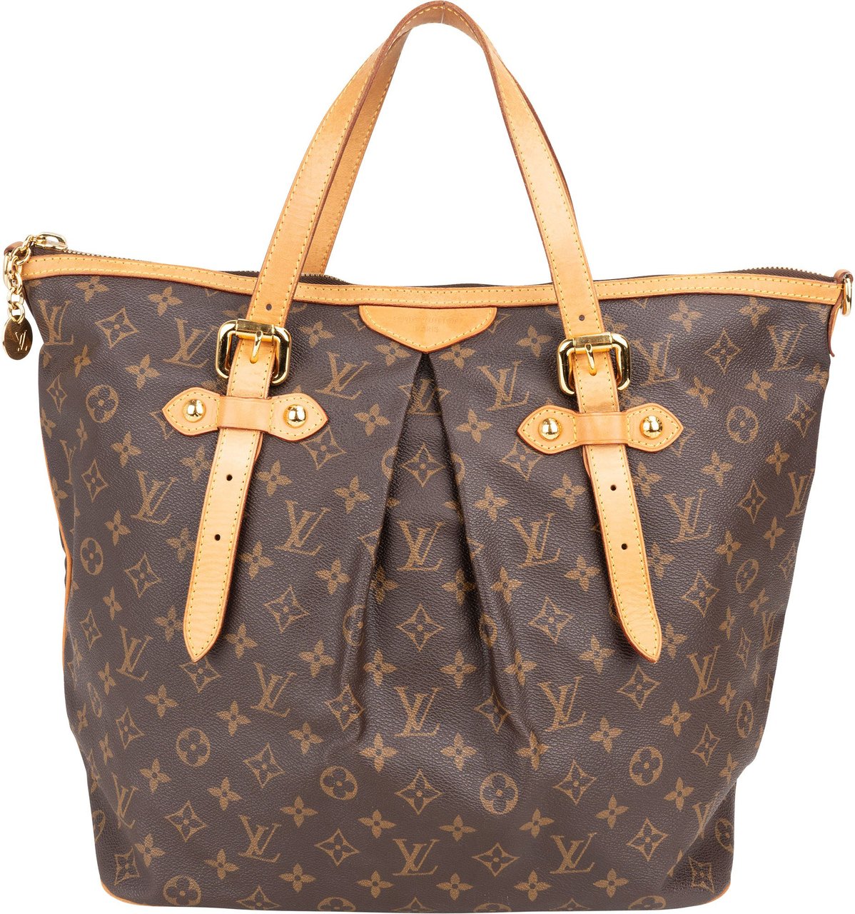 Louis Vuitton Louis Vuitton Canvas Monogram Palermo GM Handbag Bruin