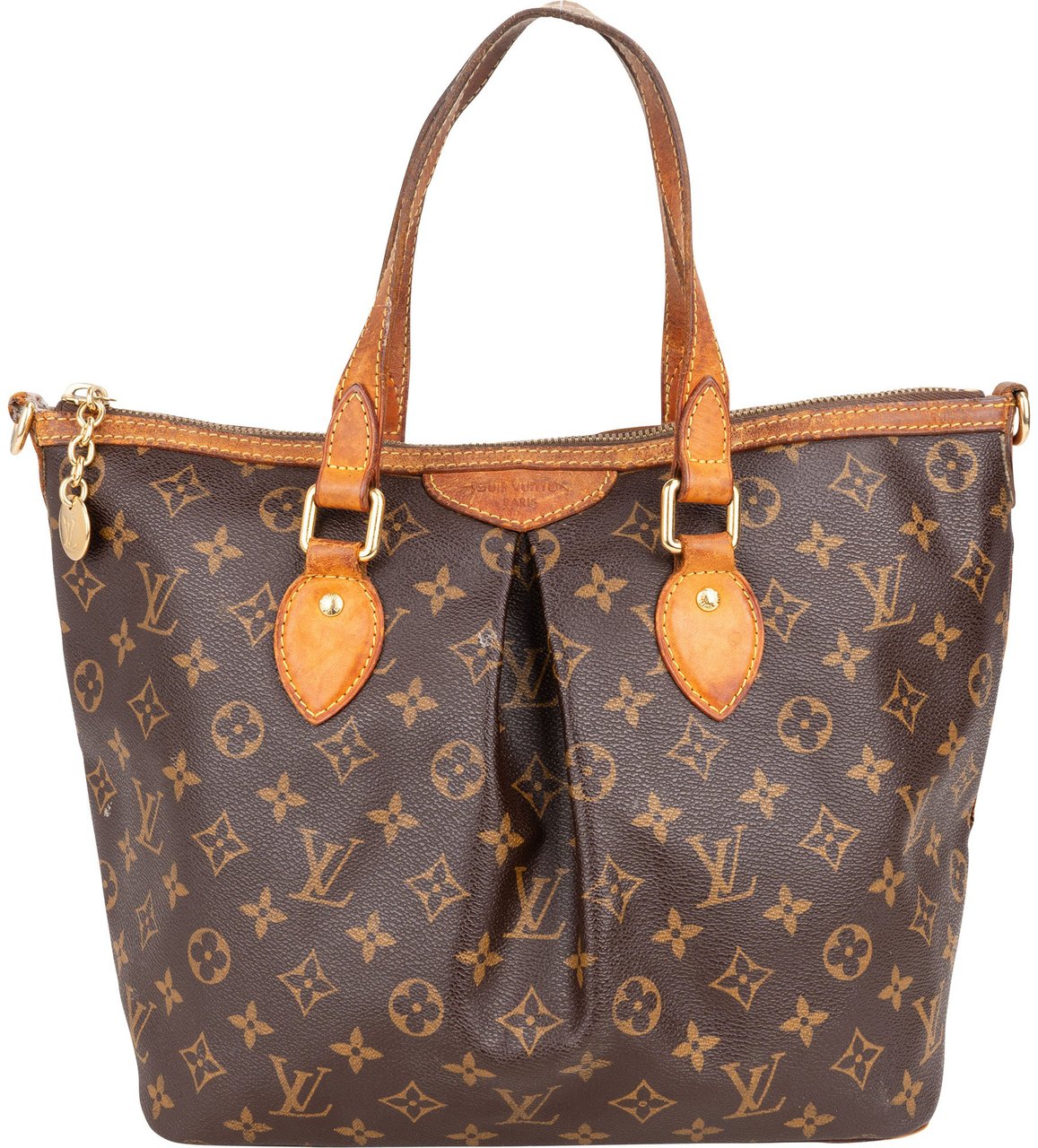 Louis Vuitton Louis Vuitton Canvas Monogram Palermo PM Handbag Bruin