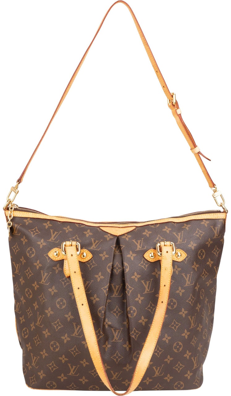 Louis Vuitton Louis Vuitton Canvas Monogram Palermo GM Handbag Bruin