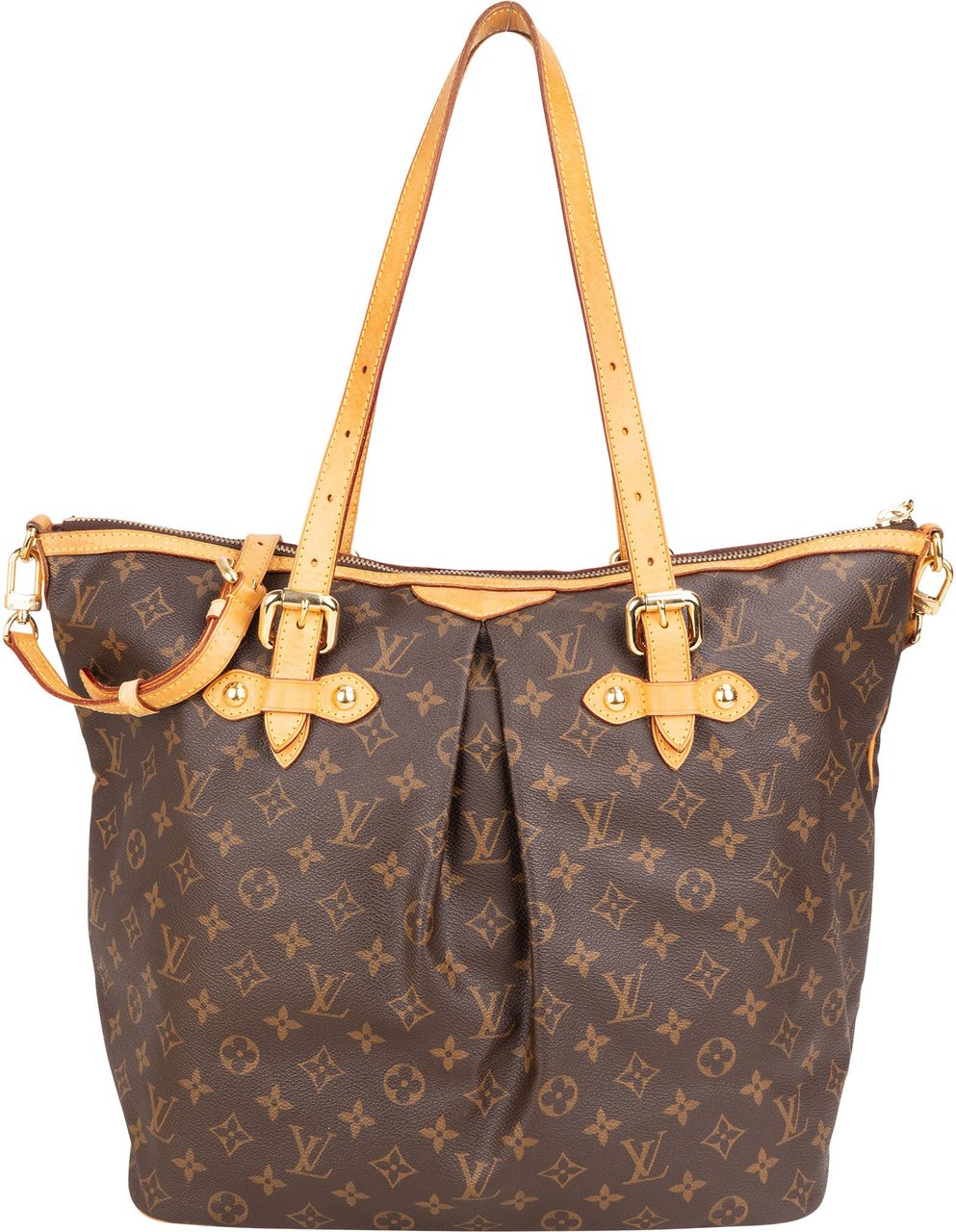 Louis Vuitton Louis Vuitton Canvas Monogram Palermo GM Handbag Bruin