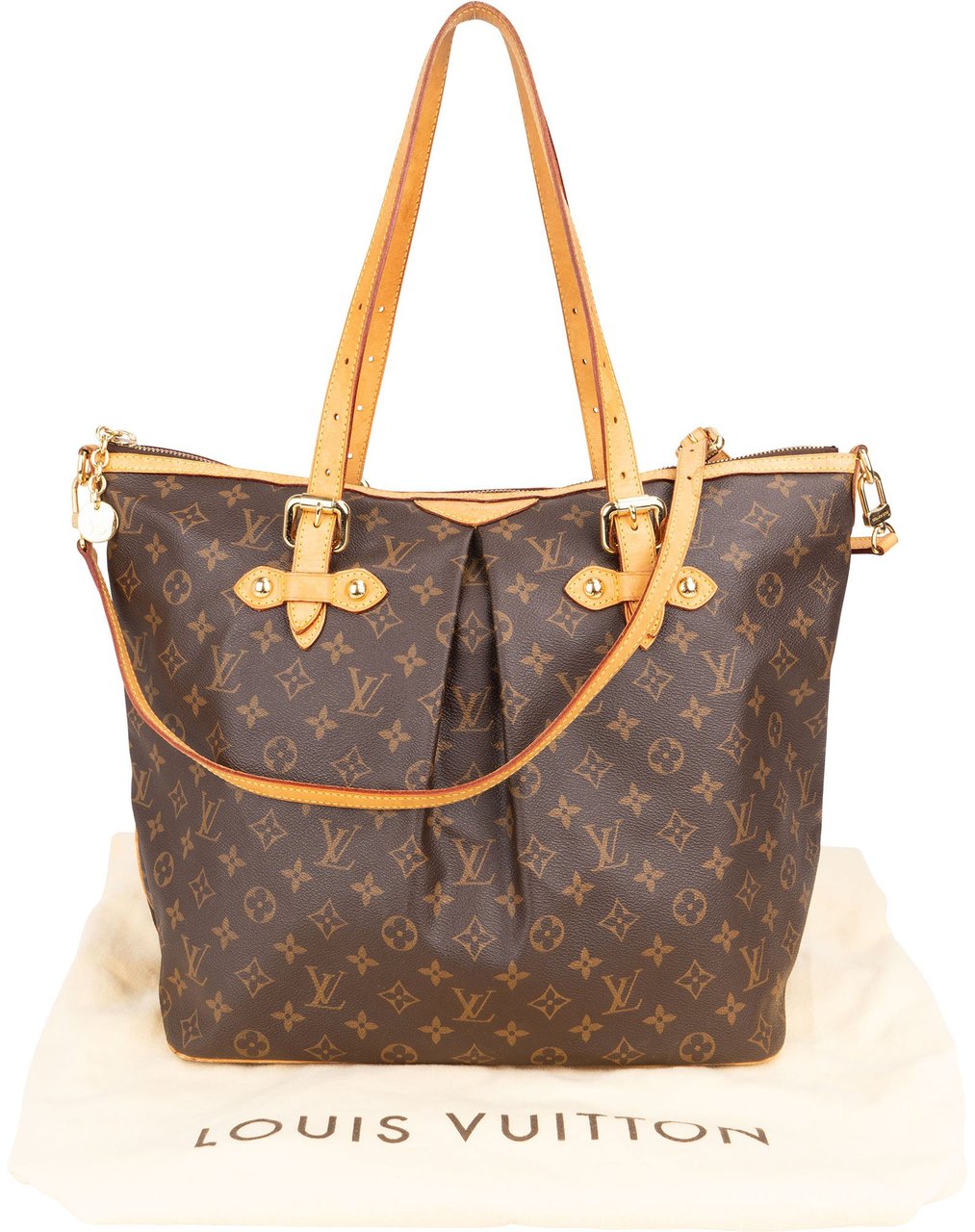 Louis Vuitton Louis Vuitton Canvas Monogram Palermo GM Handbag Bruin