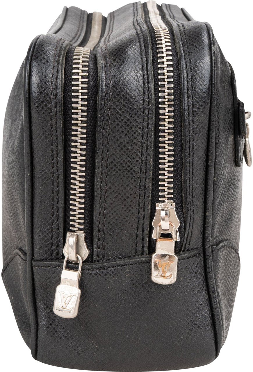 Louis Vuitton Louis Vuitton Black Leather Neo Pavel Clutch Zwart