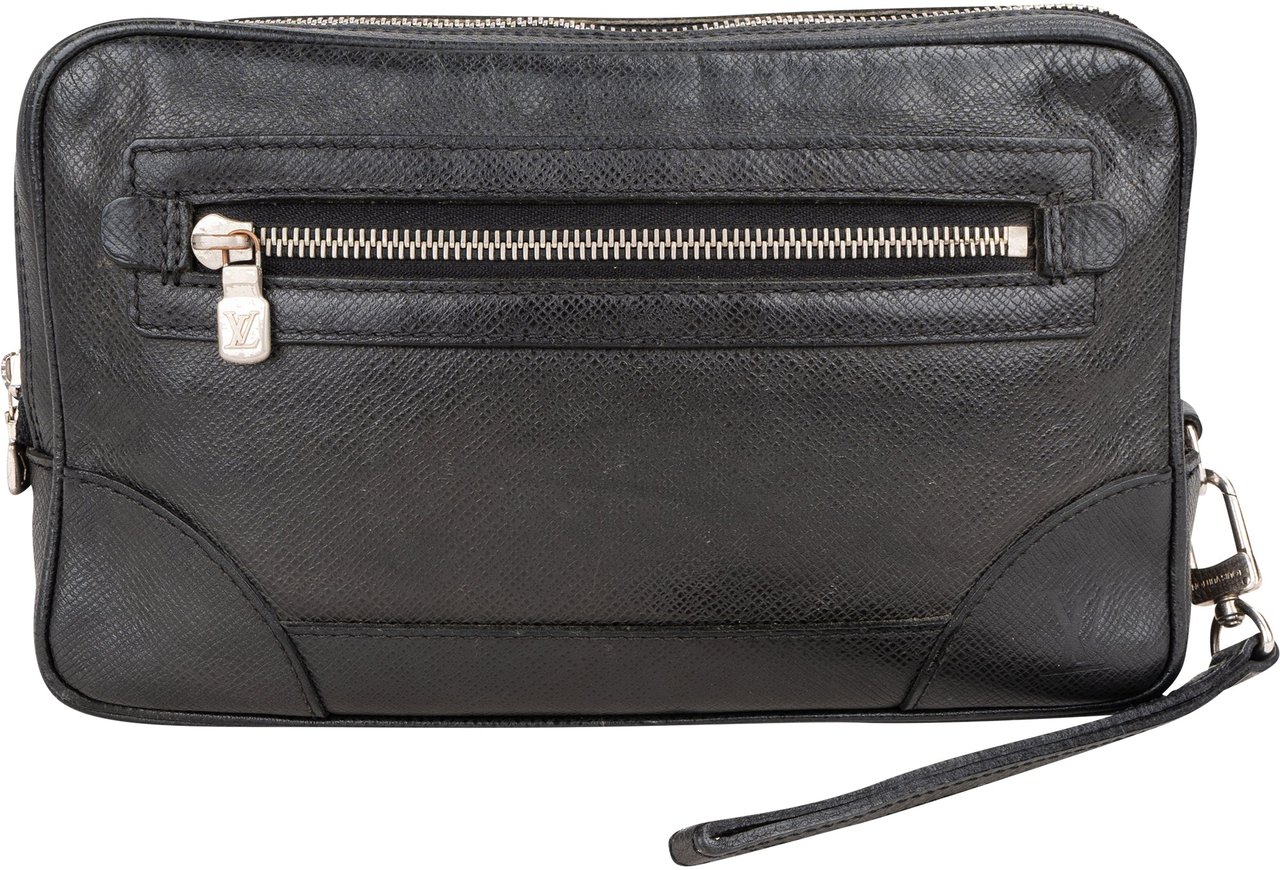 Louis Vuitton Louis Vuitton Black Leather Neo Pavel Clutch Zwart