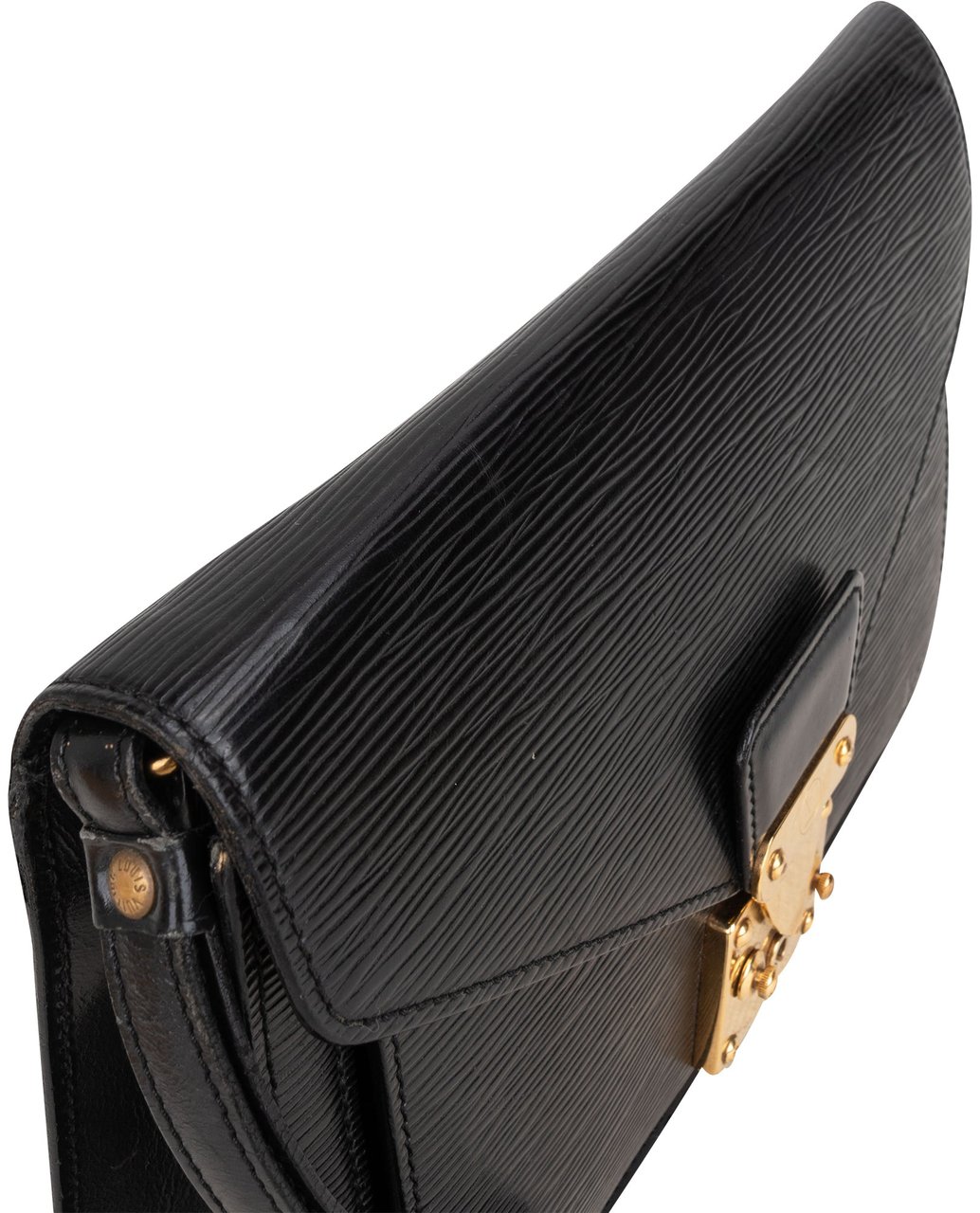 Louis Vuitton Louis Vuitton Noir Epi Leather Dragonne Clutch Zwart
