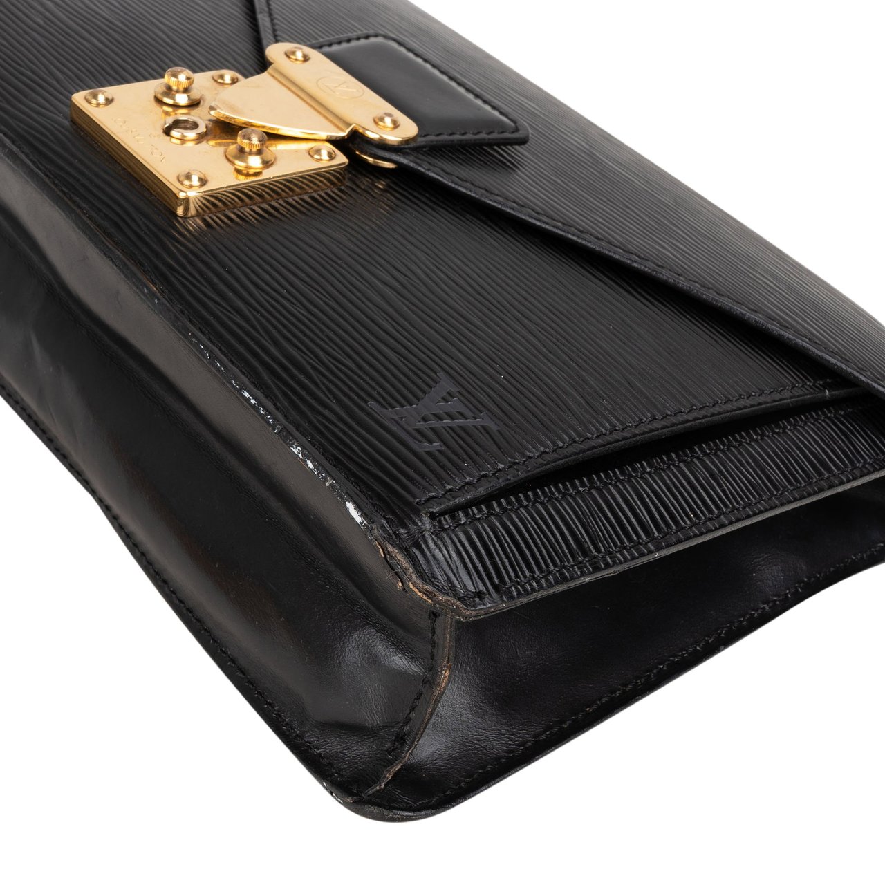 Louis Vuitton Louis Vuitton Noir Epi Leather Dragonne Clutch Zwart